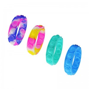 Πιέστε τα παιδιά φούσκα fidget παιχνίδια, ενήλικες σιλικόνη fidget pop βραχιόλι