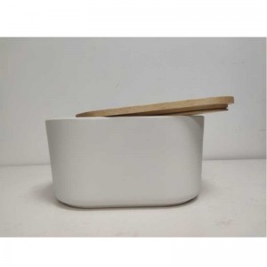 Χονδρικό εμπόριο μακρύς με ξύλινο καπάκι κεραμικά κεραμικά αποθήκευση ψωμιού