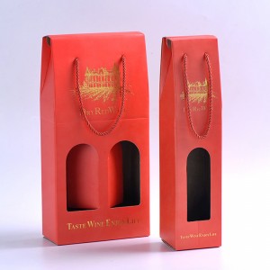 Υψηλό και όμορφο κουτί συσκευασίας κόκκινου κρασιού