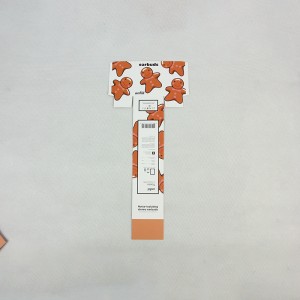 κάρτα χαρτιού ετικετών τροφίμων