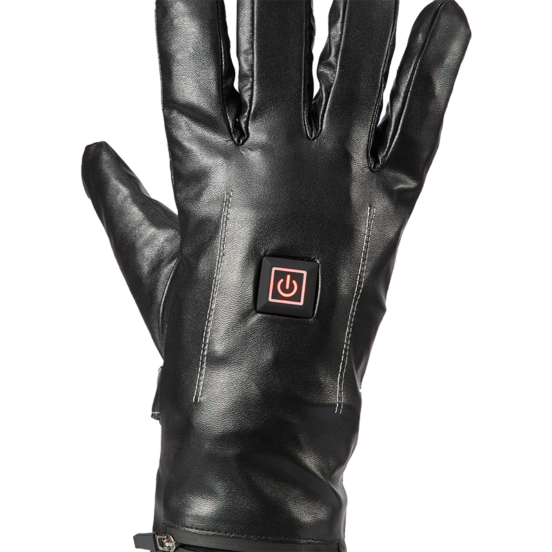 Νέο σχεδιασμό Δερμάτινα ηλεκτρικά θερμαινόμενα γάντια για άνδρες, θέρμανση γάντια για σκι