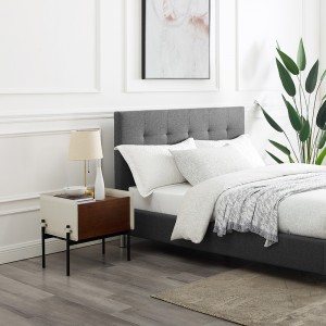 Σύγχρονη νυχτερινή φυσική ξύλινη μινιμαλιστική ξύλινη δερμάτινη δερμάτινη τραπεζαρία με πόδι από ανοξείδωτο χάλυβα