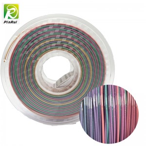 Pinrui glitter pla 1.75mm 3d εκτυπωτή νήμα εκτυπωτή λάμψη που αναβοσβήνει χρώμα ουράνιο τόξο