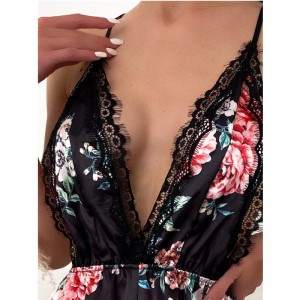 Sexy Hollow Out Floral Bodysuit Υψηλή κομμένα V Leck Εσώρουχα Teddy Ultra Λεπτό Αναπνεύσιμο Γυναίκες Ερωτικά Σέξι Εσώρουχα Πώληση Προϊόντα