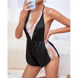 Γυναίκες Sexy Lingerie Sheer See-Through Mesh Σέξι Lace Pajamas Nightdress Ομοιογενής πειρασμός νυχτικά