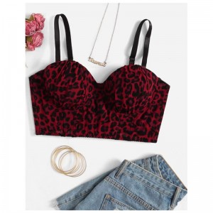 Συν leopard ruched bust underwire bra