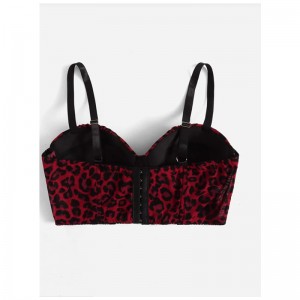 Συν leopard ruched bust underwire bra