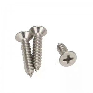 201 ανοξείδωτο χάλυβα counterskund κεφάλι αυτοπεποίθηση βίδα επίπεδη κεφαλή αυτο-κτυπώντας βίδα προσαρμοσμένο σταυρό αυτο-κτυπώντας