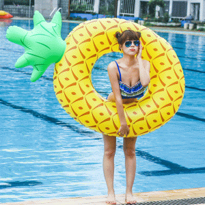 Φουσκωτό δαχτυλίδι κολύμβησης ανανά, φορητό πλωτήρα για πισίνα, παιχνίδι νερού για ενήλικες και παιδιά