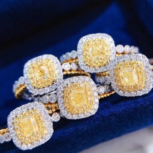 Πολυτελή έθιμο 9k/10k/14k/18k στερεό χρυσό δαχτυλίδι δαχτυλίδι κόψτε το δαχτυλίδι αρραβώνων 0,6ct