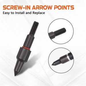 Elongarrow 159535-02 5/16 100 Grain Archery Arrow Heads Field Field Point