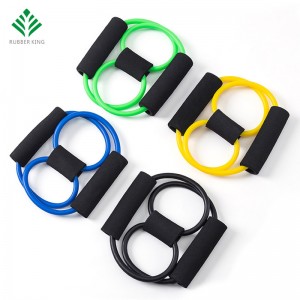 Γιόγκα Αντίσταση ζώνης σωλήνα τέντωμα γυμναστήριο γυμναστήριο μυϊκή προπόνηση Άσκηση 8 Τύπος