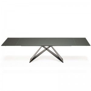 Ιταλικά σύγχρονα σχέδια 8 άτομα κεραμικά πυροσυσσωματωμένα πέτρινα ορθογώνια τραπεζαρία σετ 6 θέρμανση