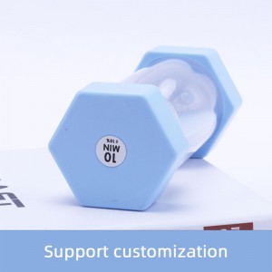 30 λεπτά ρολόι Sand Purple Hexagon Πλαστικό χρονοδιακόπτη άμμου Houglass για διακοσμήσεις και εκπαίδευση στο σπίτι