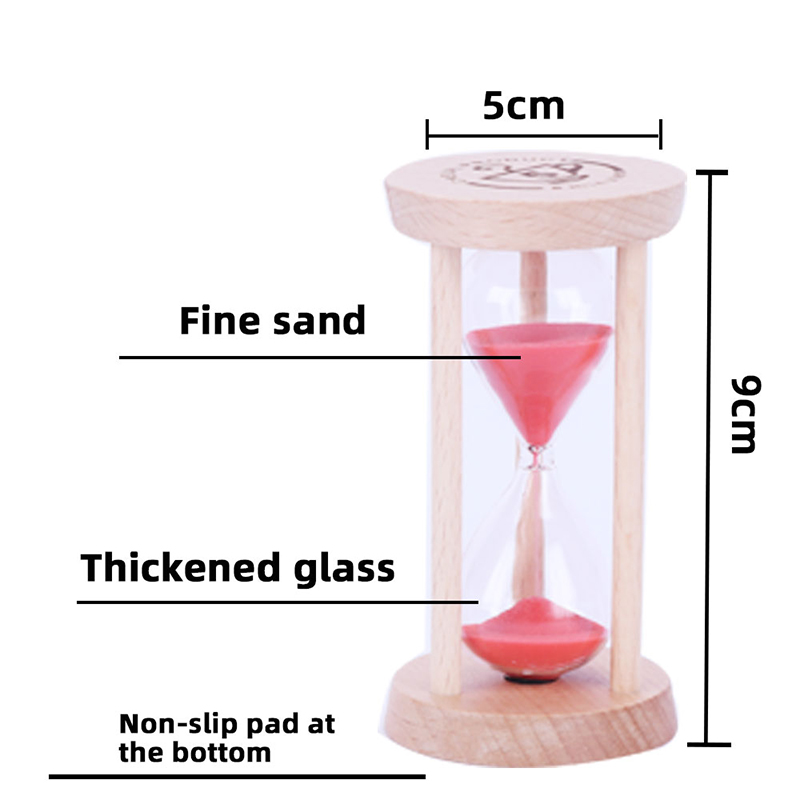 Υψηλής ποιότητας 3 λεπτά ξύλινο άμμο Sandglass Χρονοδιακόπτης Χρονοδιακόπτης Χρονοδιακόπτη Διακόσμηση Μοναδική κουζίνα δώρου