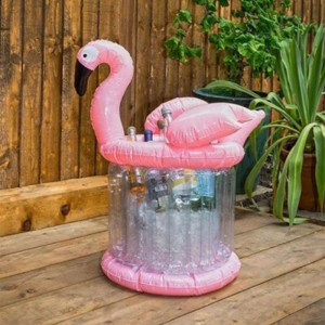 Giant Pink Flamingo Forbatable Ice Bucker Cooler, Summer Party Toys Pool Αξεσουάρ Beach, Πιείτε μπύρα μπαρ φλιτζάνι κάτοχος