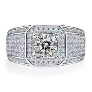 Δέσμευση s925/18k/14k/10k με moissanite/πραγματικό διαμάντι για τον άνθρωπο