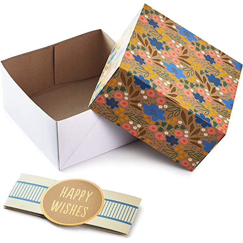 Κουτιά δώρων Hallmark με συγκροτήματα περιτυλίγματος, διάφορα μεγέθη (3-pack: χαριτωμένα λουλούδια και λωρίδες) για γενέθλια, νυφικά ντους, ημέρα μητέρα, καλύτερους φίλους