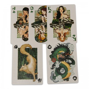 Κάρτα λουλουδιών Custom Custominurer Magic Show Card German German Black Core Paper Open Fan Flower Cut Cut Play