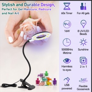 M&r 102a ασύρματο λάμπα νυχιών LED&16w φθορίζουσα λάμπα