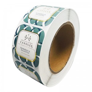 Χρώμα Bronzing Διαφανές αυτοκόλλητο Custom Hot Silver L0G0 Επικαλυμμένο χαρτί Roll Label αυτοκόλλητο