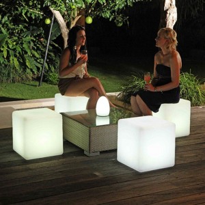 LED Luminous Cube Light Creative Outdoor Αδιάβραξη σκαμνί KTV Square Chair Bar Συναυλία Συναυλία για ατμόσφαιρα εκδηλώσεων