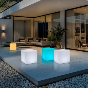LED Luminous Cube Light Creative Outdoor Αδιάβραξη σκαμνί KTV Square Chair Bar Συναυλία Συναυλία για ατμόσφαιρα εκδηλώσεων