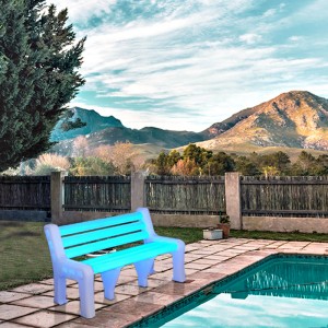 LED GLOWING PARK BENGES για εξωτερικά, PE πλαστική μπαταρία που λειτουργεί πάγκο κήπου, ωδείο, αίθριο, γκαζόν ή κάθισμα κήπου, μπορεί να φέρει ...