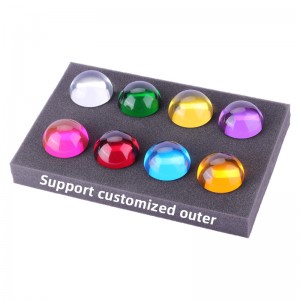 Προσαρμοσμένα στολίδια Fengshui Home Decoration Clear Dome Πολύχρωμο σφαίρα ρητίνη Κρυστάλης ακρυλικό στρογγυλό στρογγυλό σετ χαρτιού