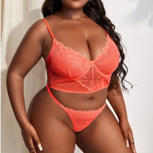 Συμβόλαιο σέξι floral δαντέλα 2pcs Εσώρουχα σετ σέξι νυχτερινά ρούχα