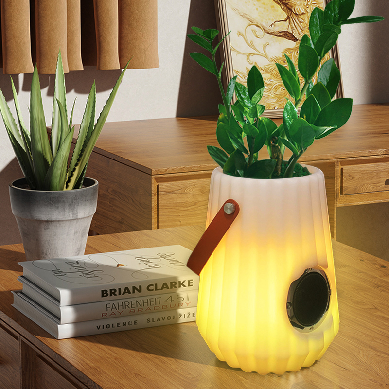 LED Lighted Flower Pot Indoor/outdoor Creative Smart Table Lamp για σαλόνι, κρεβατοκάμαρα, διακόσμηση κήπου, φώτα LED Bucket LED με Bluetooth