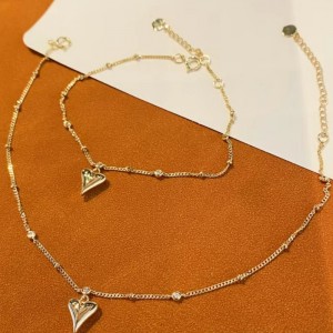Βραχιόλι και Anklet 18k χρυσού καρδιάς