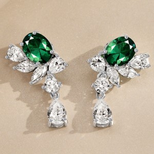 Στερλίνα Ασημί 925 Φτερά Φτερά Σκουλαρίκια