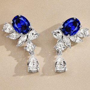 Στερλίνα Ασημί 925 Φτερά Φτερά Σκουλαρίκια