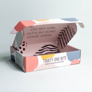 Διπλής πλευράς ροζ αεροπλάνο κουτί τετράγωνο Express Express Clothing T-Shirt Box