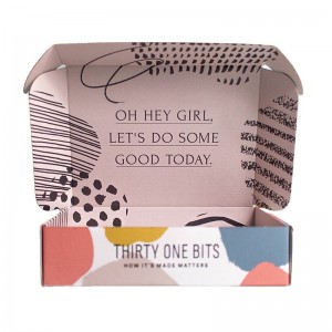 Διπλής πλευράς ροζ αεροπλάνο κουτί τετράγωνο Express Express Clothing T-Shirt Box