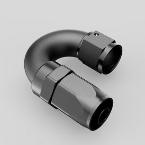 180 βαθμούς αλουμινίου One Piece πλήρης ροή περιστρεφόμενο άκρο AN4 AN6 AN8 AN10 AN12 εξαρτήματα