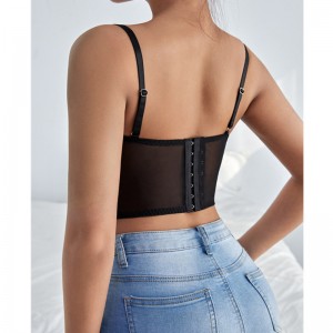 Στερεά δαντέλα Cami Top με ένα ζευγάρι Garter