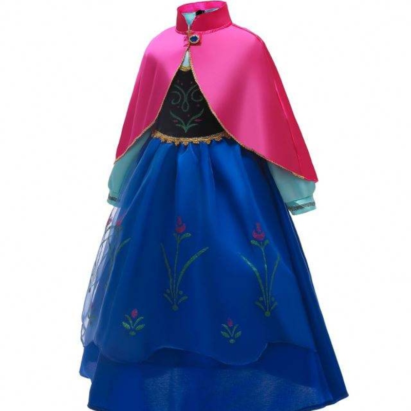 Baige νέα παιδιά φανταχτερά κοστούμια φόρεμα Elsa Anna Long Puffy Halloween Party Dress με ακρωτήριο BXDCPF