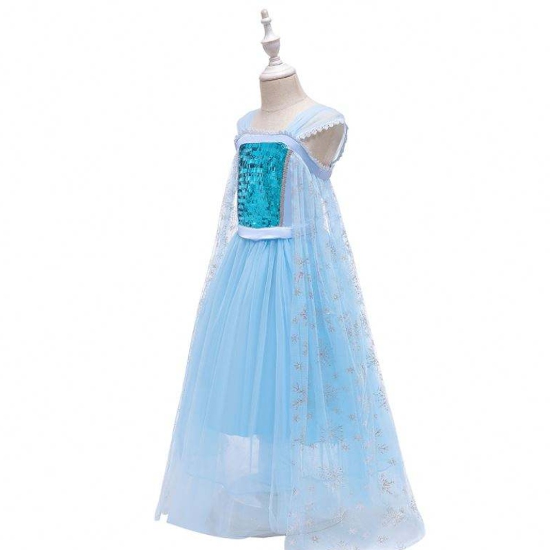 Νέο κοστούμι απόδοσης Snow Queen Princess Elsa Blue Dress Halloween Costume BX1705