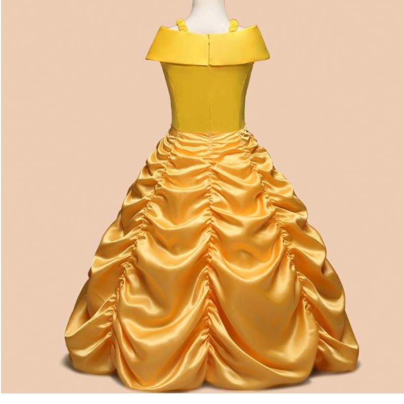 Baige νέα άφιξη Bella Princess Girl Dress Παιδιά κοστούμια ρούχα SMR012