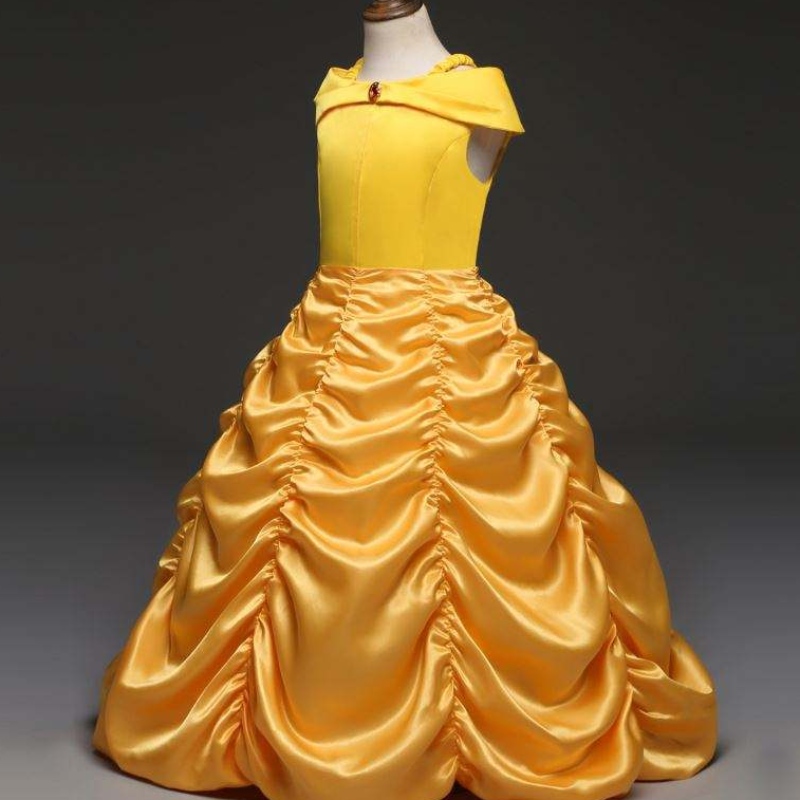 Baige νέα άφιξη Bella Princess Girl Dress Παιδιά κοστούμια ρούχα SMR012