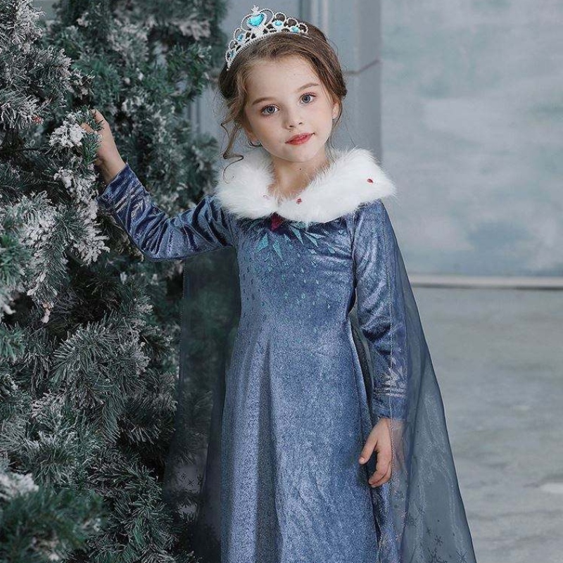 2020 Χονδρικό πάρτι Elsa Άννα Πριγκίπισσα Κορίτσι Παιδιά Χειμώνα παλτό Φόρεμα κοστούμι με παλτό