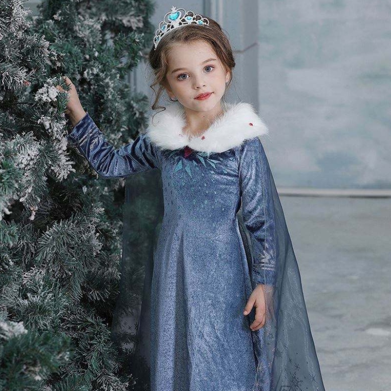 2020 Χονδρικό πάρτι Elsa Άννα Πριγκίπισσα Κορίτσι Παιδιά Χειμώνα παλτό Φόρεμα κοστούμι με παλτό