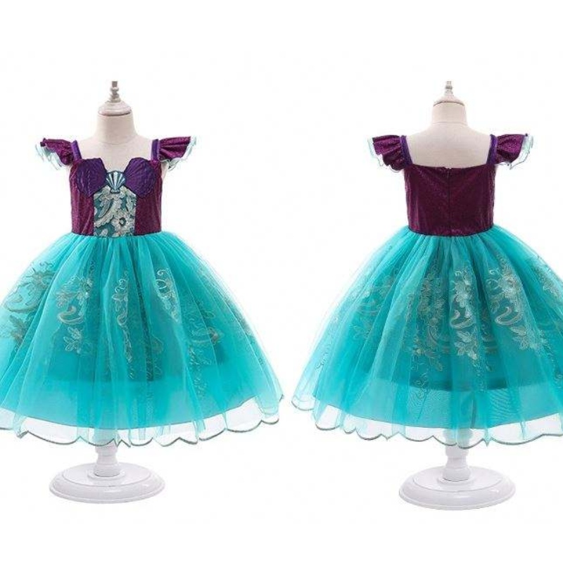 Baige κορίτσια γοργόνα ariel πριγκίπισσα φόρεμα κοστούμια κοστούμια για κοριτσάκι γοργόνα ντύνονται τα παιδιά αποκριές ρούχα
