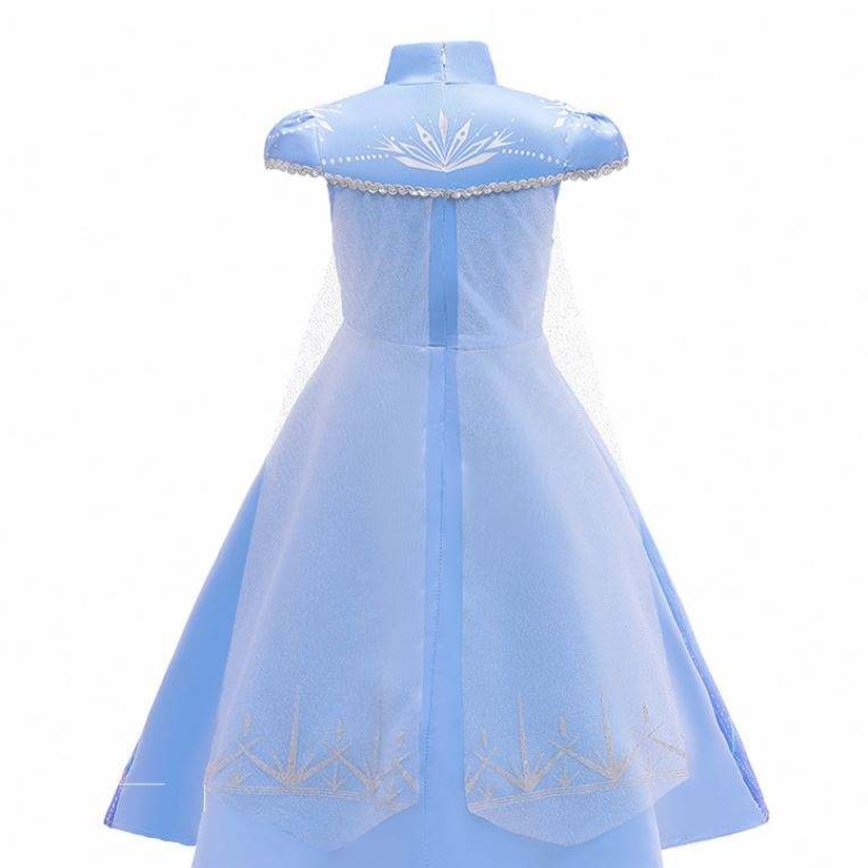 Νέο Elsa Frocks Fashion Short Sleeves Coat Halloween Fairy Princess Child Cosplay Costume