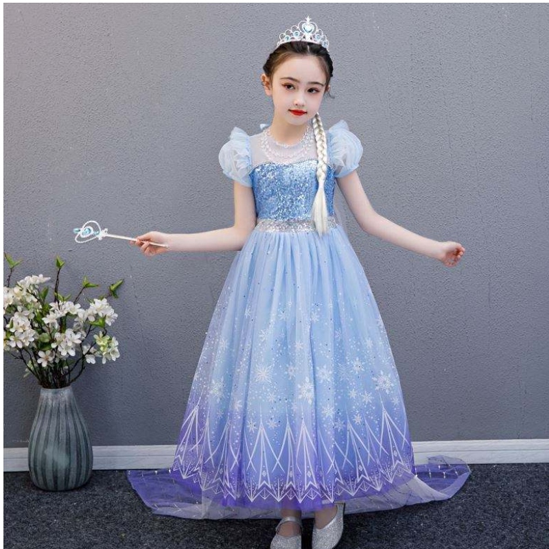 Baige υψηλής ποιότητας Elsa 2 Princess Kids Party Capplay Cosplay κοστούμι κοριτσάκι