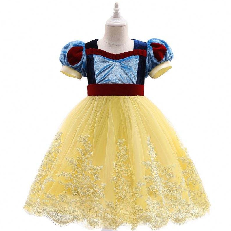 Baige νέο στυλ Snow White Sofiya Princess Dress Short Sleeves Halloween Party Dress for Girls