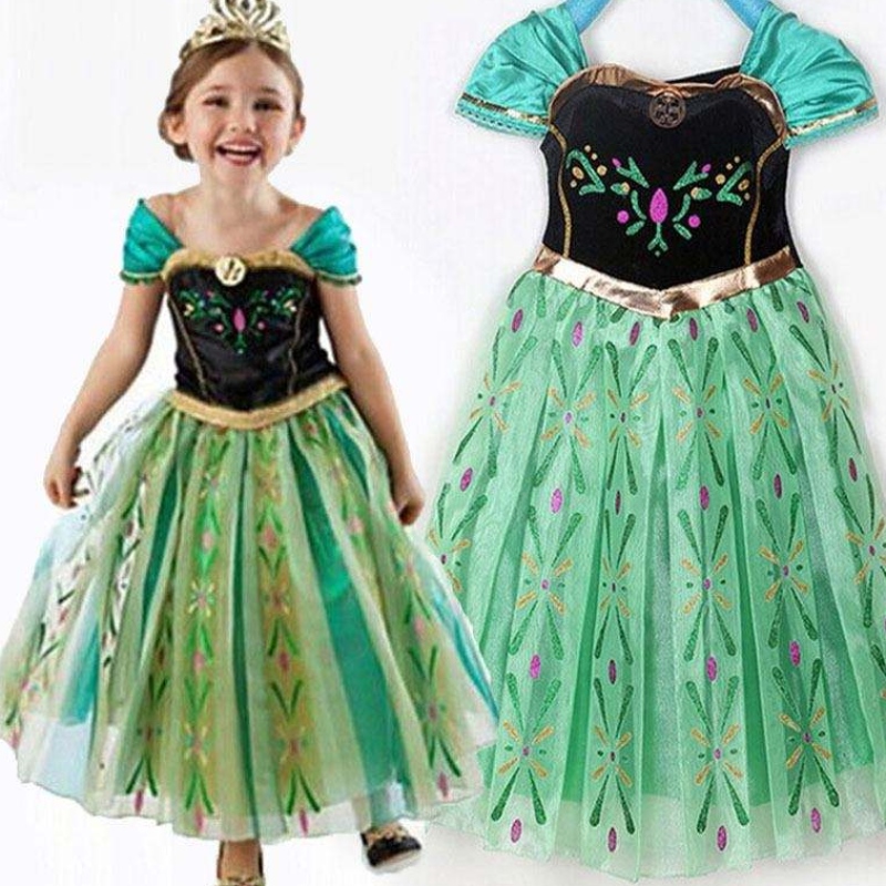 Κομψό σέξι κορίτσι σφιχτό μίνι φόρεμα Dissy Mini Frock Princess Anna Elsa Party Party Bxlsxb