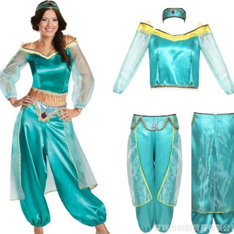 Jasmine Princess Dress ενήλικα cosplay Απόκριες κοστούμι cosplay Στάδιο φθορά